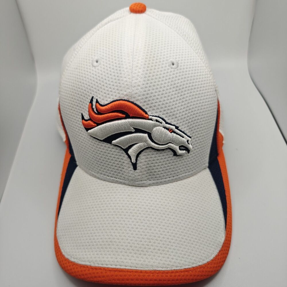 Denver Broncos New Era 39THIRTY Hat - Small/Medium Fitted - Reed Martin Signed